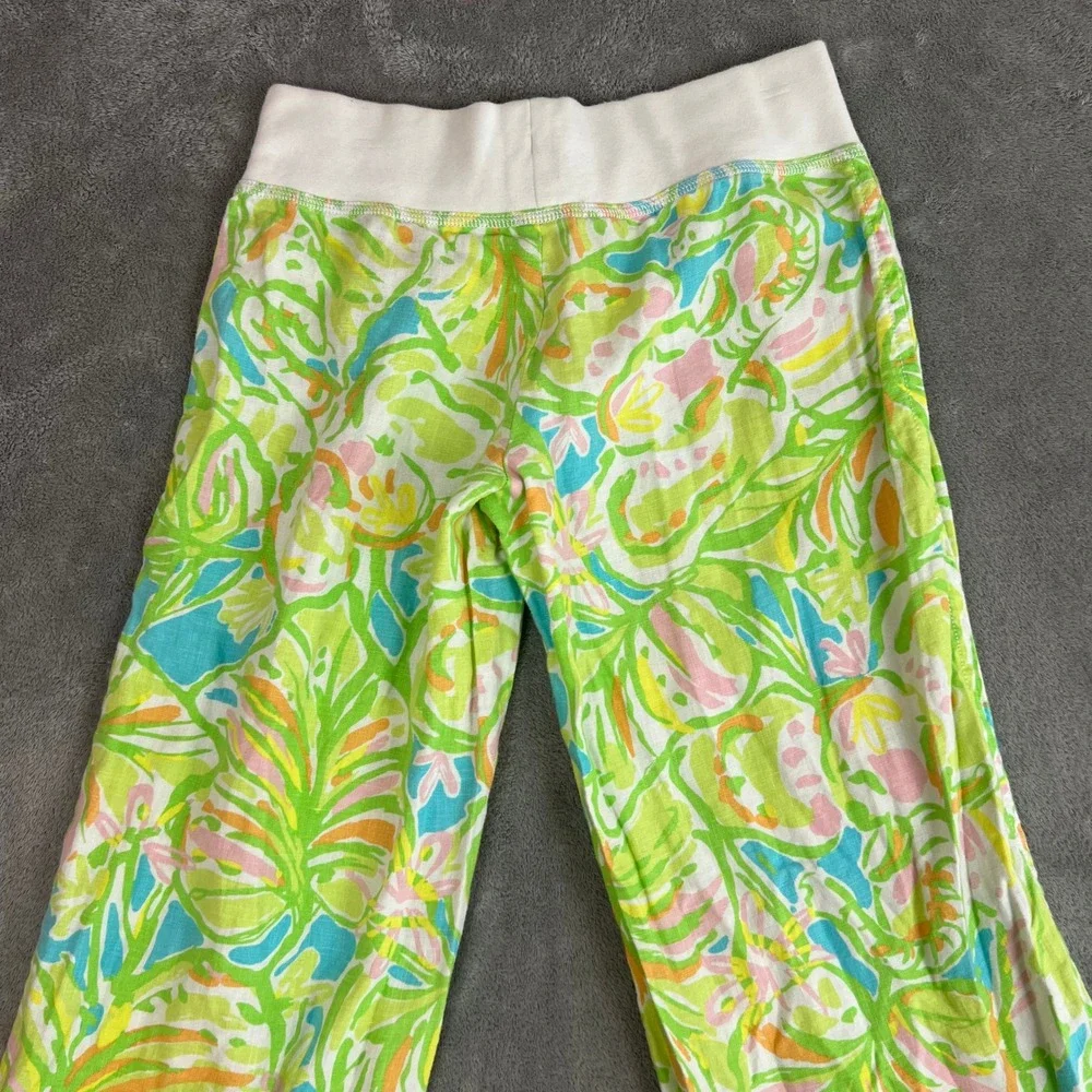Lilly Pulitzer the Beach Pant Womens XS 100% Linen Beachy Coastal Preppy